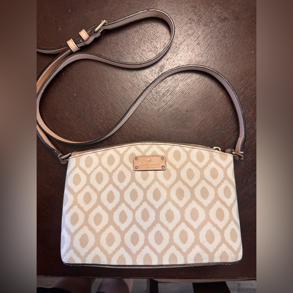 Kate Spade Beige and Brown Crossbody Bag
